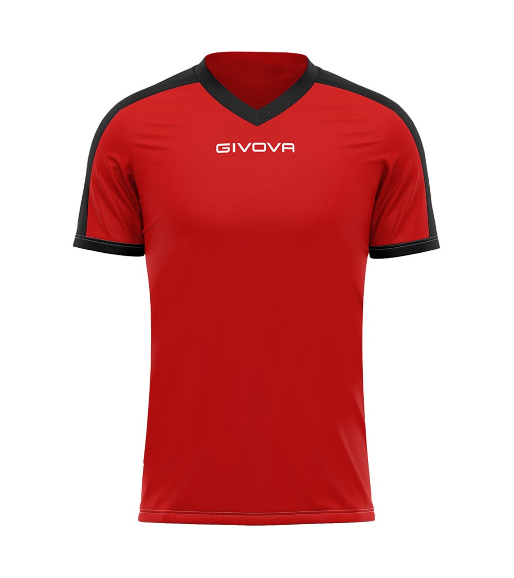 Koszulka Givova Revolution Interlock czerwono-czarna MAC04 1210