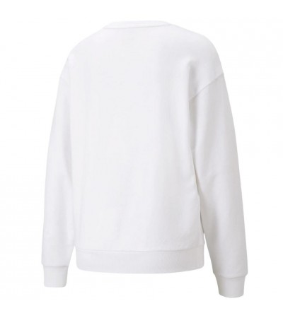 Bluza damska Puma ESS+ Metallic Logo Crew TR biała 848304 02