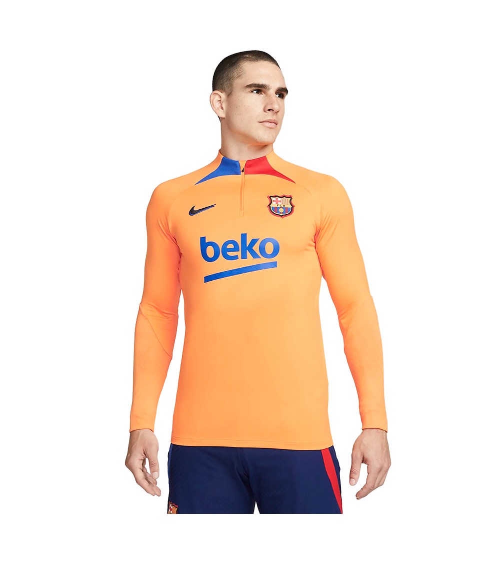 Bluza męska Nike FCB NK DF Strike Drill Top KKS pomarańczowa DH7682 837