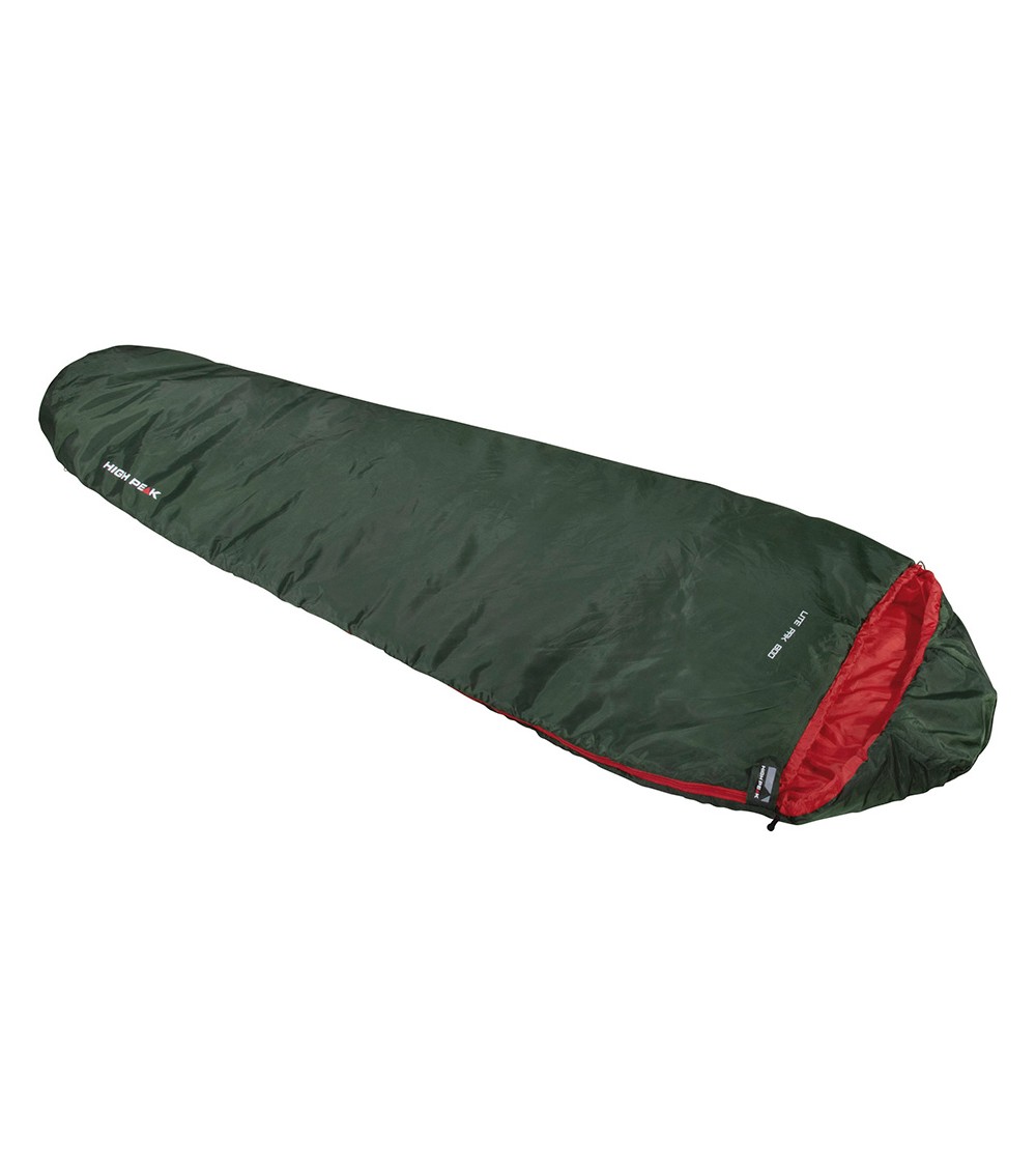 Śpiwór High Peak Lite Pak 800 210x75x50 cm zielono-czerwony 23260