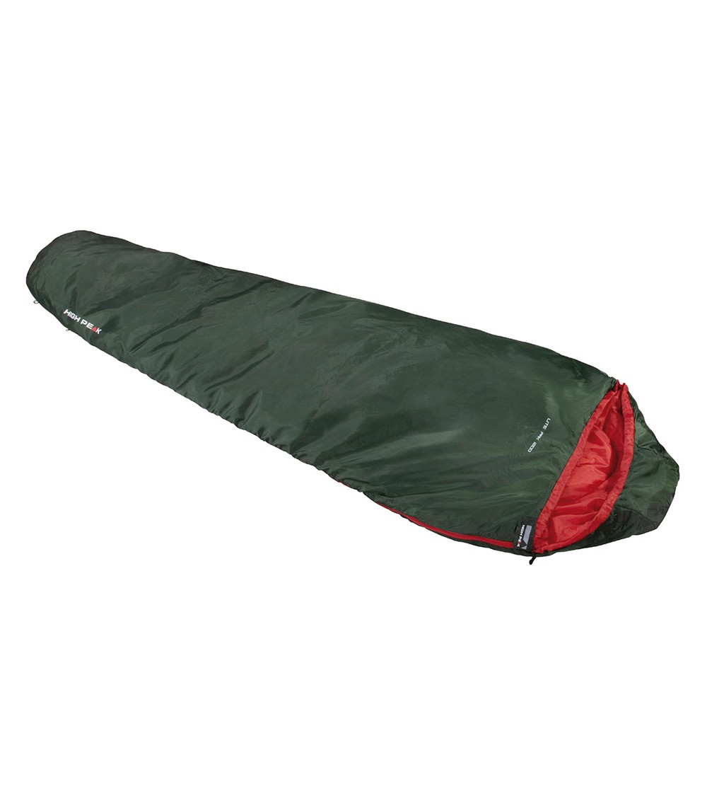 Śpiwór High Peak Lite Pak 1200 225x80x50 cm zielono-czerwony 23263