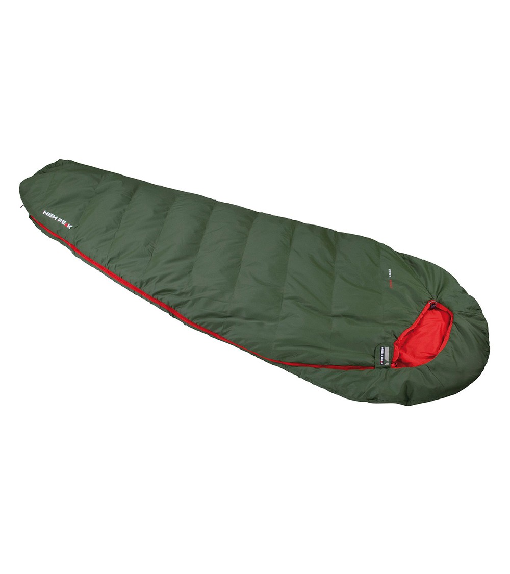Śpiwór High Peak Pak 600 210x75x50 cm zielono-czerwony 23246