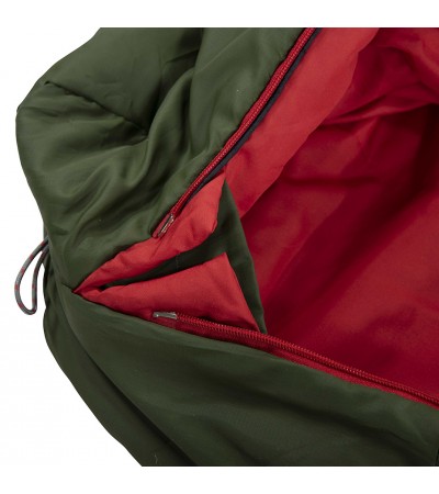 Śpiwór High Peak Pak 600 210x75x50 cm zielono-czerwony 23246