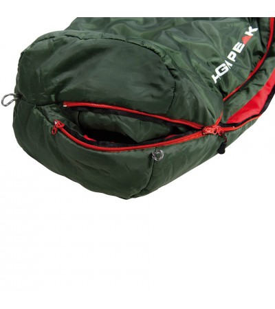 Śpiwór High Peak Black Arrow 220x80x50 cm zielono-czerwony 23054