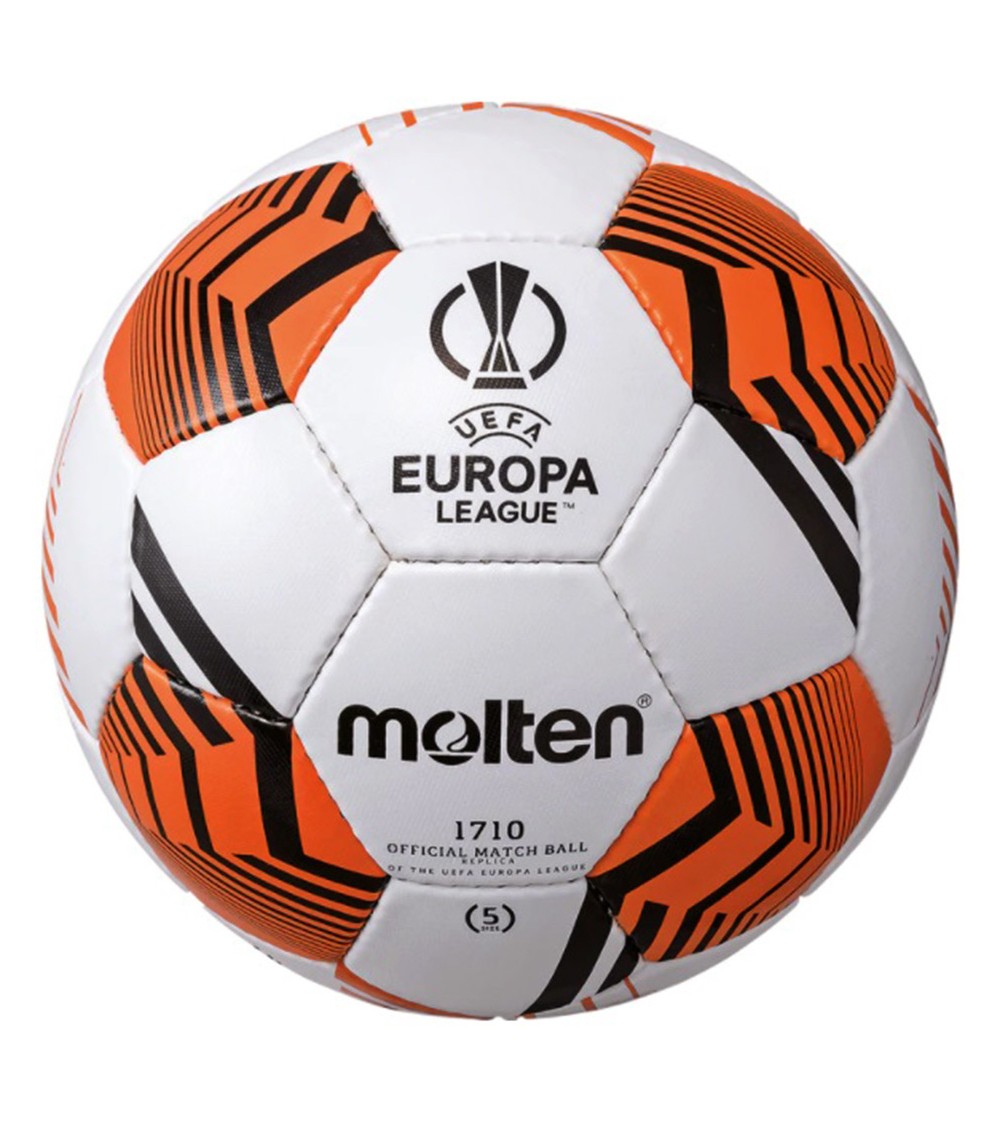Piłka nożna Molten UEFA Europa League biało-pomarańczowa F5U1000-12