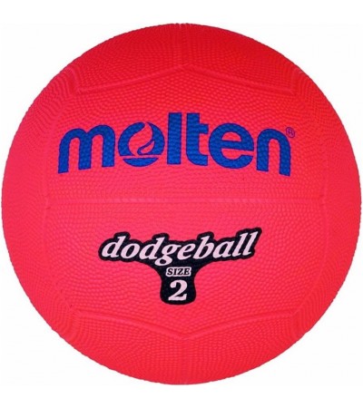 Piłka gumowa Molten Dodgeball DB2-R r.2 czerwona