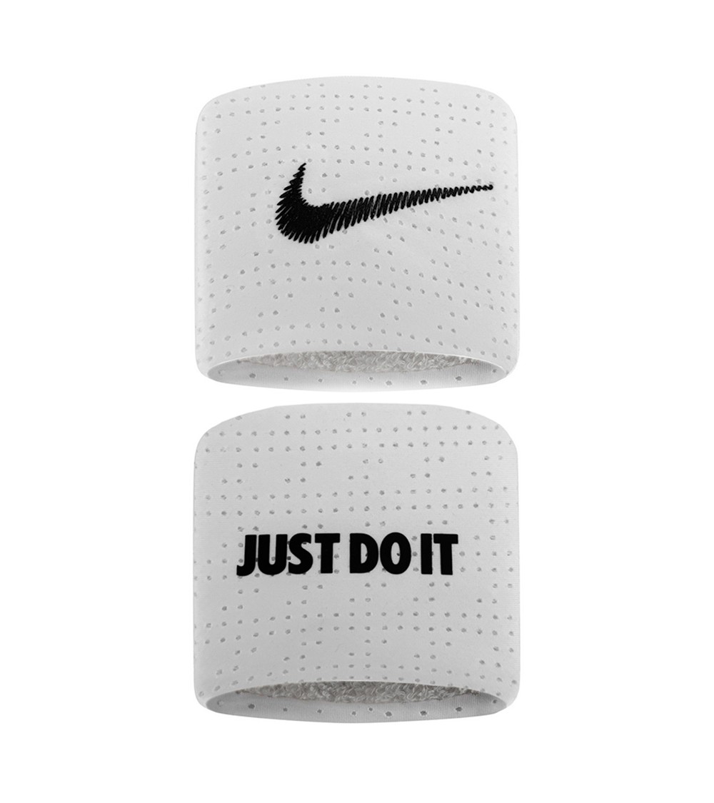 Frotki na nadgarstek Nike Dri-Fit Terry 2 szt. biało-czarne N1003468101OS