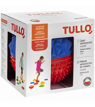Półkule sensoryczne jeż/diament Tullo 483 2 szt. niebieska/czerwona