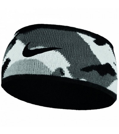 Opaska na głowę Nike bezszwowa dwustronna czarno-szara N1003591097OS