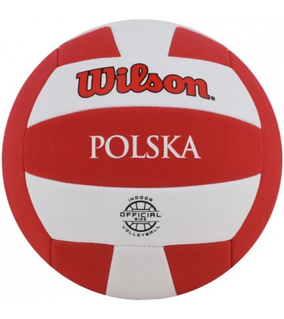 Piłka siatkowa Wilson Super Soft Play VB Polska offcial size biało-czerwona WTH90118XBPO