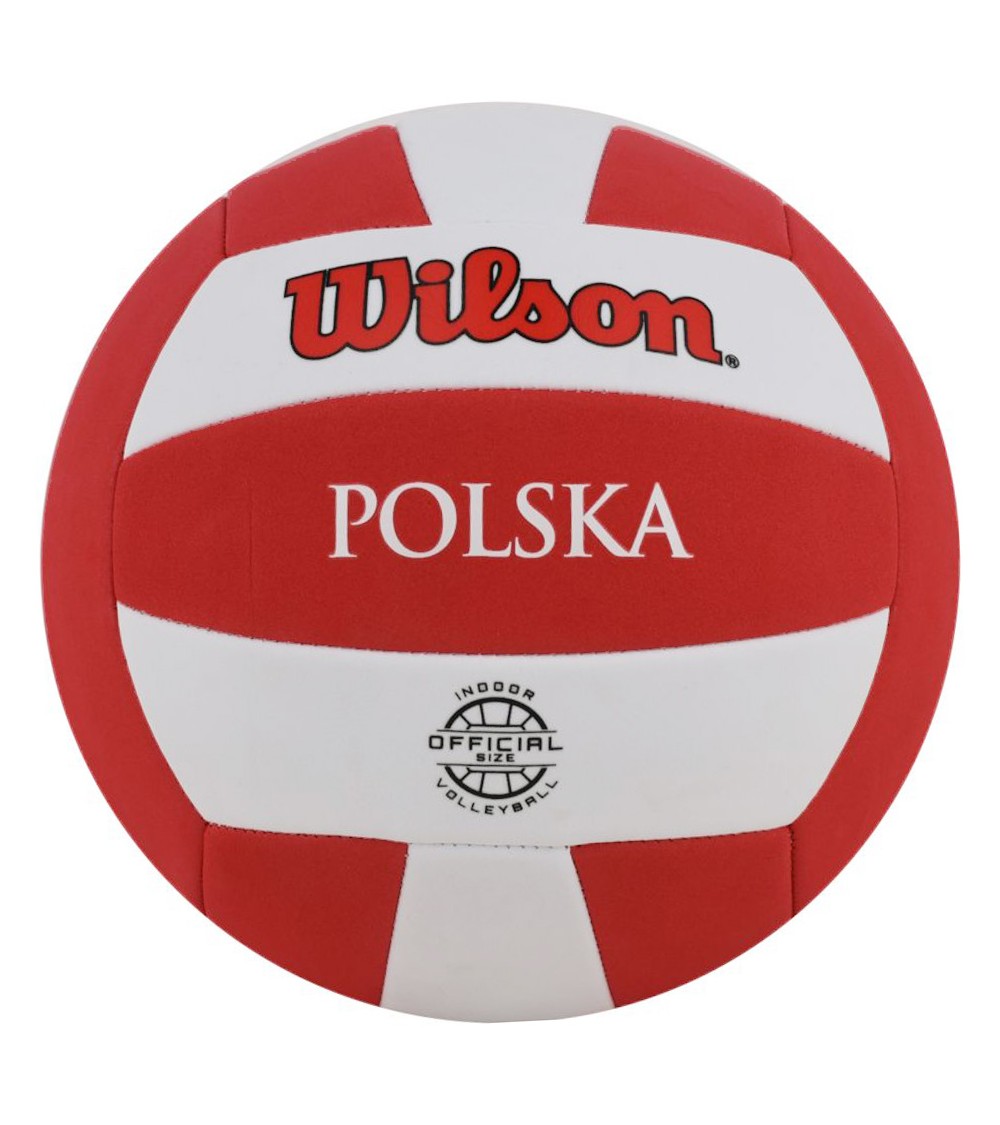 Piłka siatkowa Wilson Super Soft Play VB Polska offcial size biało-czerwona WTH90118XBPO