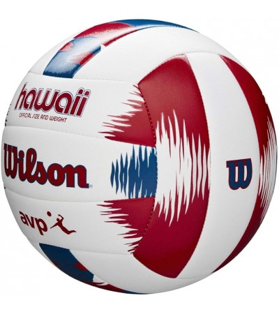 Piłka siatkowa Wilson AVP Hawaii Beach Official size biało-czerwono-niebieska WTH80219KIT