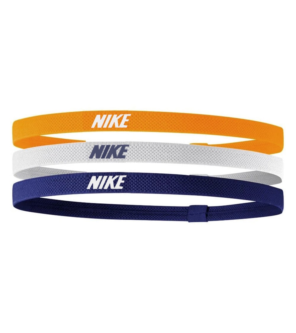 Opaski na głowę Nike Elastic 2.0 3 szt.niebieski-biały-żółty N1004529421OS