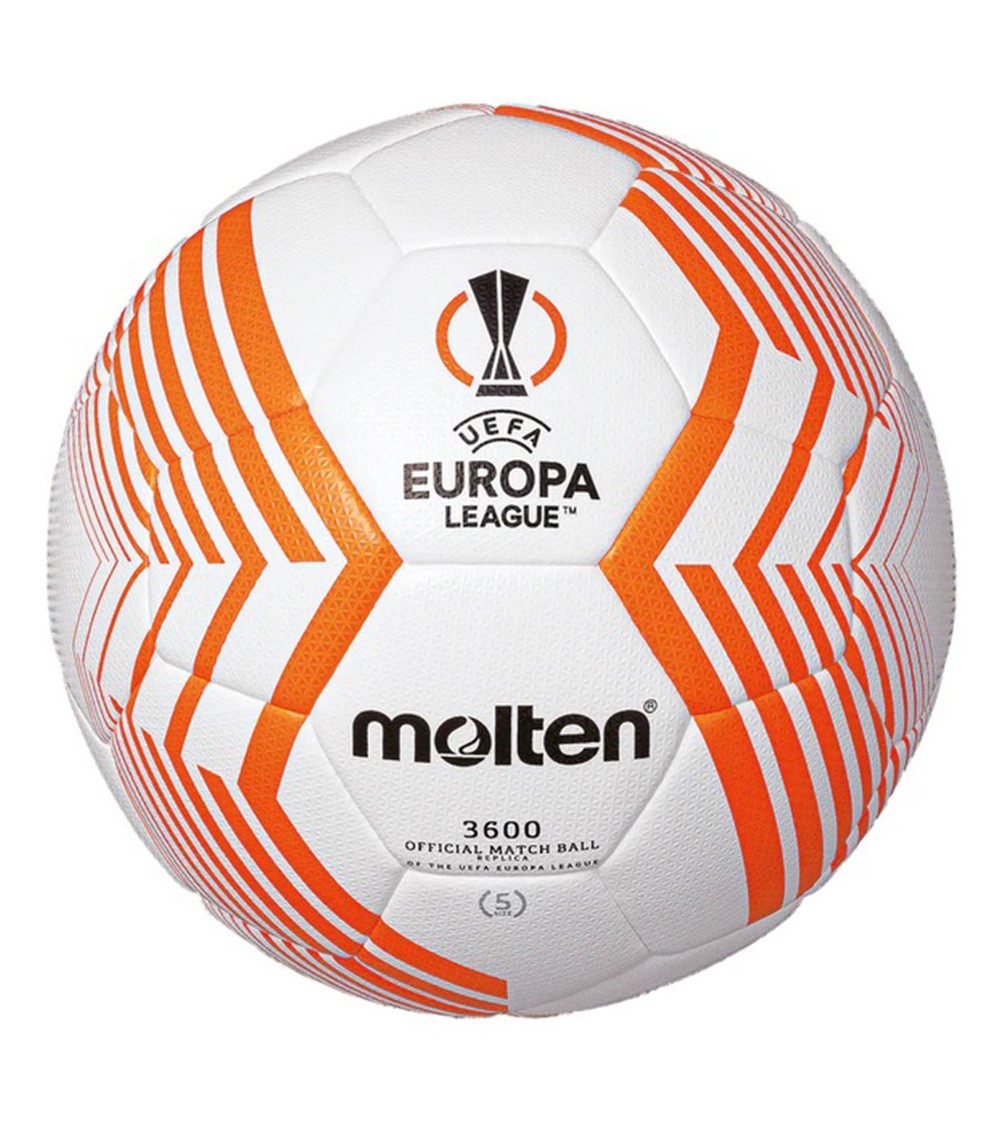 Piłka nożna Molten UEFA Europa League biało-pomarańczowa F5U3600-23