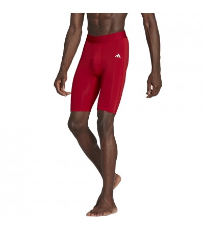 Spodenki męskie adidas Techfit Aeroready Short Tights czerwone HP0616