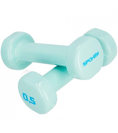 Hantle winylowe Spokey Shape 2x0,5 kg miętowe 941963