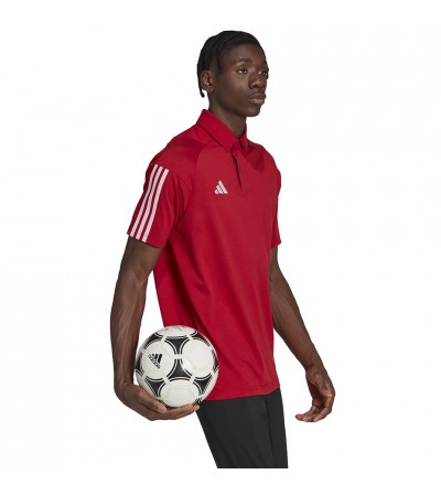 Koszulka męska adidas Tiro 23 Competition Polo czerwona HI3049