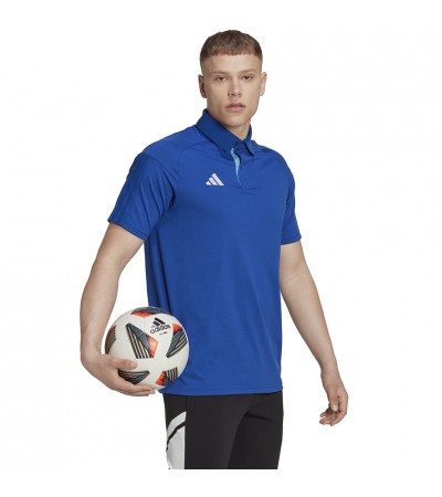 Koszulka męska adidas Tiro 23 Competition Polo niebieska HU1342