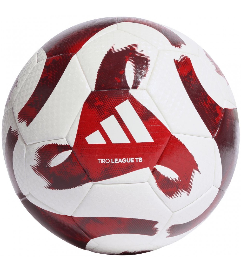 Piłka nożna adidas Tiro League Thermally Bonded biało-czerwona HZ1294