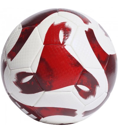 Piłka nożna adidas Tiro League Thermally Bonded biało-czerwona HZ1294