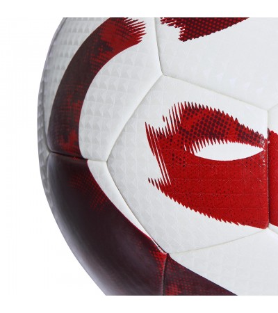Piłka nożna adidas Tiro League Thermally Bonded biało-czerwona HZ1294