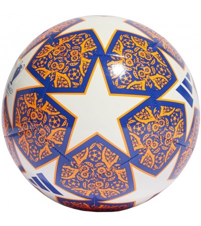 Piłka nożna adidas UCL Club Istanbul pomarańczowo-niebieska HT9006