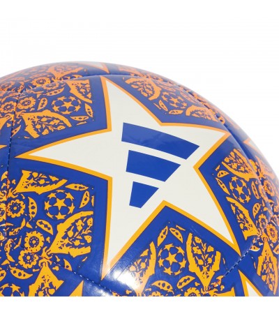 Piłka nożna adidas UCL Club Istanbul pomarańczowo-niebieska HT9006