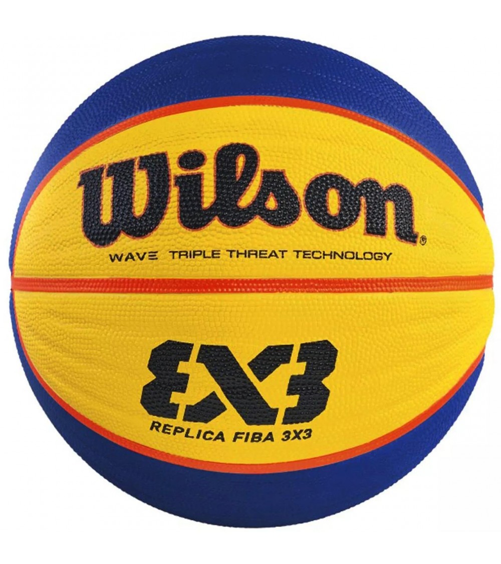 Piłka koszykowa Wilson Fiba 3x3 replica RBR żółto-niebieska WTB1033XB