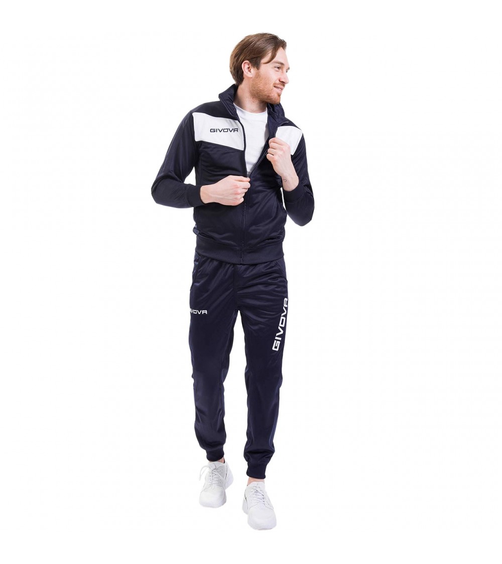 Dres Givova Tuta Visa Triacetato granatowo-biały TR018 0403