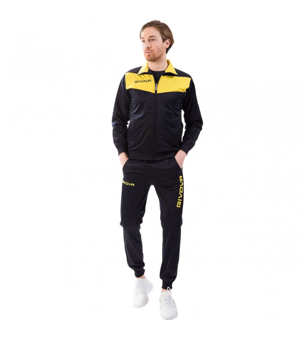 Dres Givova Tuta Visa Triacetato granatowo-żółty TR018 0407