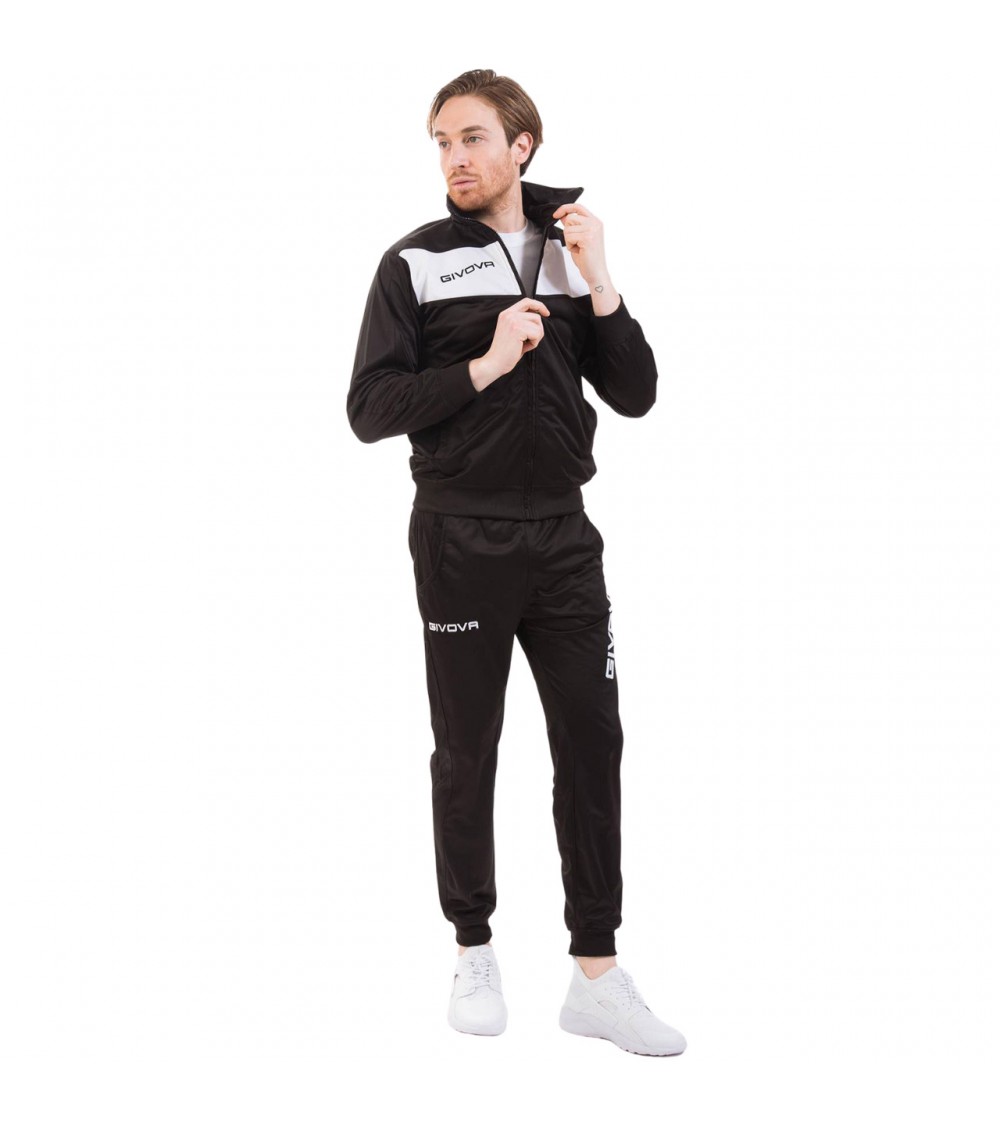 Dres Givova Tuta Visa Triacetato czarno-biały TR018 1003