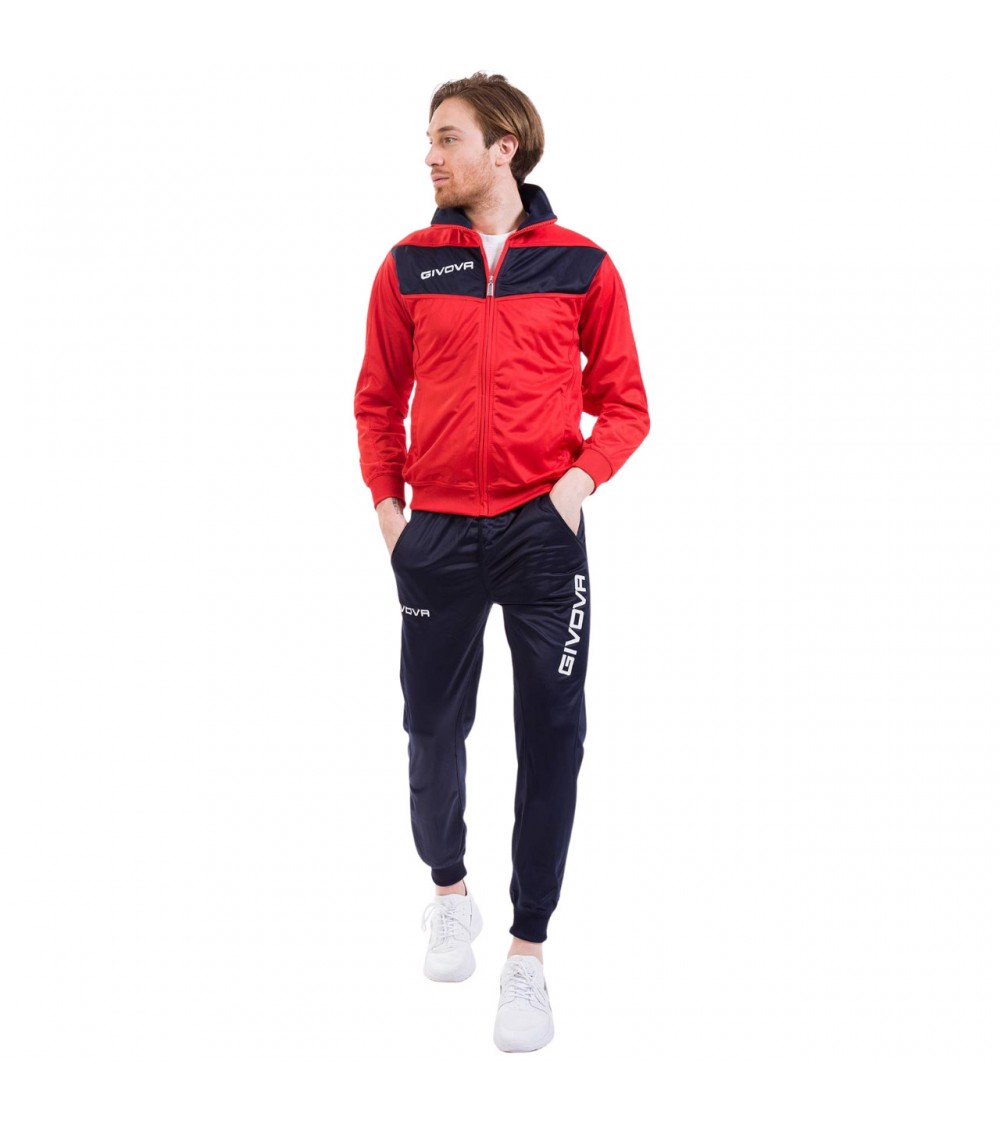 Dres Givova Tuta Visa Triacetato czerwono-granatowy TR018 1204