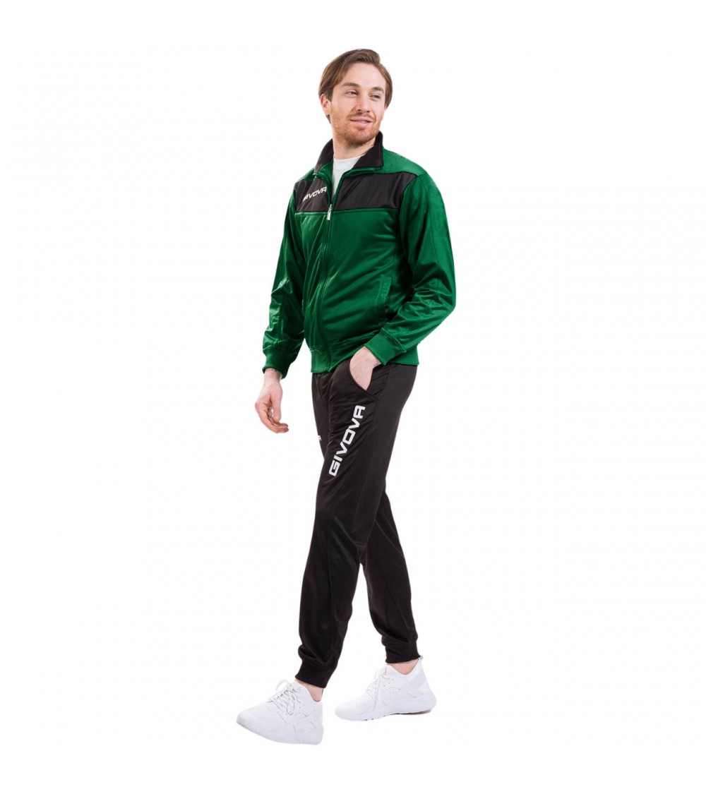 Dres Givova Tuta Visa Triacetato zielono-czarny TR018 1310