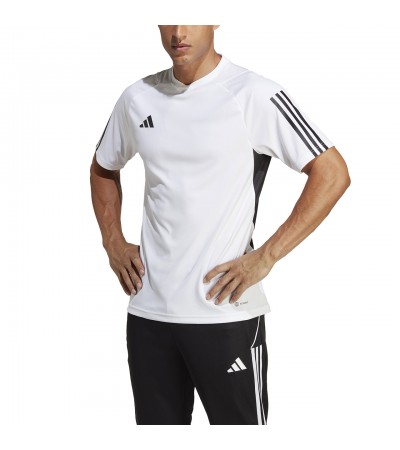 Koszulka męska adidas Tiro 23 Competition Jersey biało-czarna  IC4565