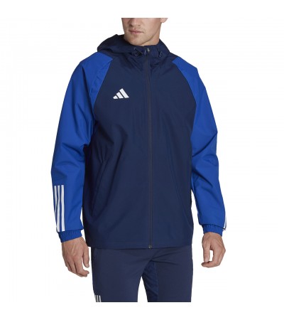 Kurtka męska adidas Tiro 23 Competition All-Weather granatowo-niebieska HK7657