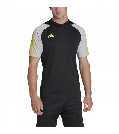 Koszulka męska adidas Tiro 23 Competition Jersey czarno-szara HU1295