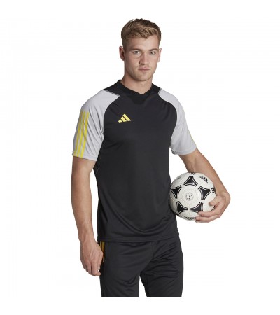 Koszulka męska adidas Tiro 23 Competition Jersey czarno-szara HU1295