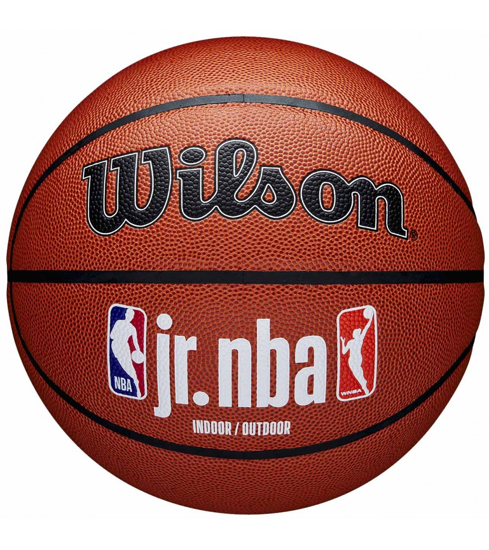 Piłka koszykowa Wilson JR NBA Logo Indoor Outdoor brązowa WZ2009801XB7