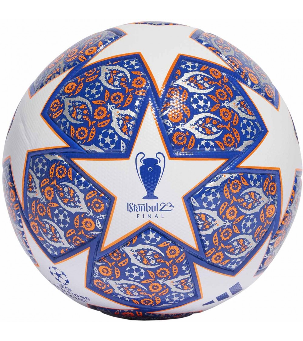 Piłka nożna adidas UCL League Istanbul biało-pomarańczowo-niebieska HU1580