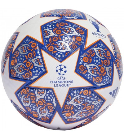Piłka nożna adidas UCL League Istanbul biało-pomarańczowo-niebieska HU1580