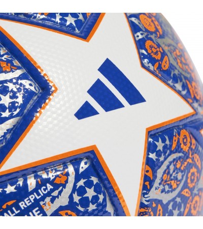 Piłka nożna adidas UCL League Istanbul biało-pomarańczowo-niebieska HU1580