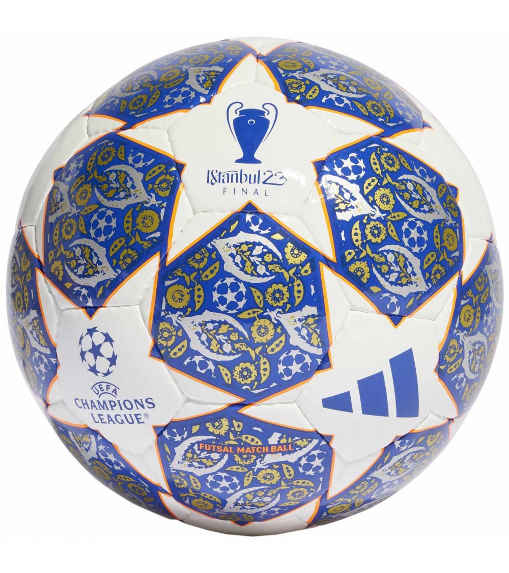 Piłka nożna adidas UCL Pro Sala Istanbul biało-niebieska HU1581
