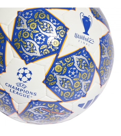 Piłka nożna adidas UCL Pro Sala Istanbul biało-niebieska HU1581