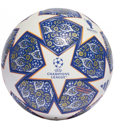 Piłka nożna adidas UCL Competition Istanbul biało-niebiesko-pomarańczowa HU1579