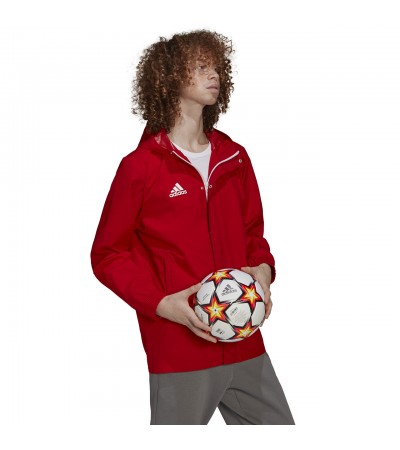 Kurtka męska adidas Entrada 22 All-Weather czerwona IK4009