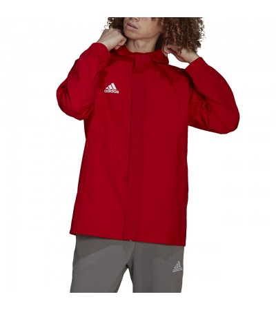 Kurtka męska adidas Entrada 22 All-Weather czerwona IK4009