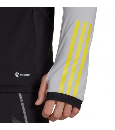 Bluza męska adidas Tiro 23 Competition Training Top czarno-szara HU1307
