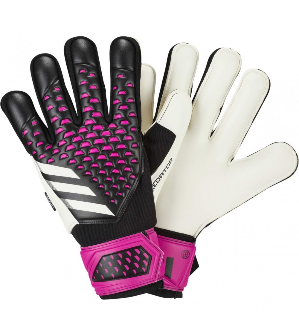 Rękawice bramkarskie adidas Predator Match Fingersave czarno-różowe HN3340