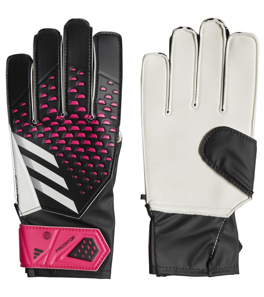Rękawice bramkarskie adidas Predator Training Junior czarno-różowe HN5576