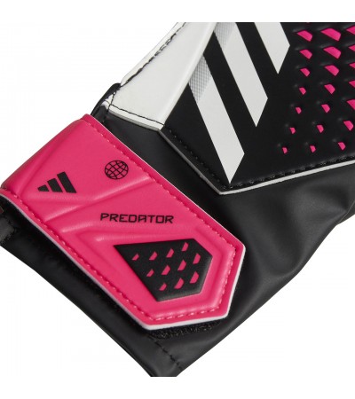 Rękawice bramkarskie adidas Predator Training Junior czarno-różowe HN5576